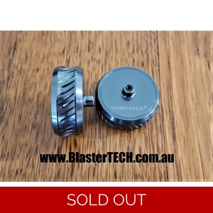 Worker Titanium Angled Grooved Metal Flywheels